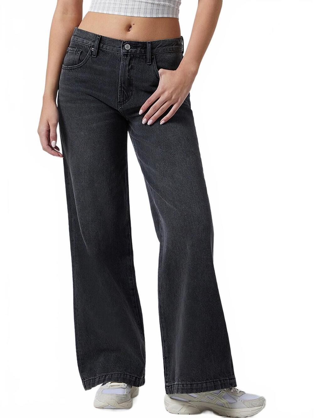 Pacsun Lena Super Baggy Jeans Black Wash Size 25